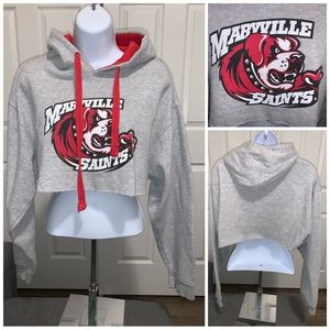 Maryville University Crop Hockey Style Hoodie